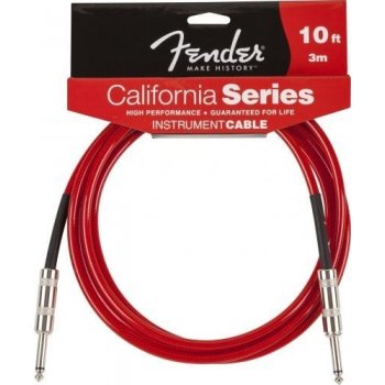 Fender California Cable 10' Candy Apple Red