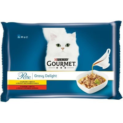 Gourmet Perle Cat DUO maso v omáčce 4 x 85 g – Zboží Mobilmania