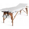 Masážní stůl a židle Pro salony Ekonomic 3 zónový dřevěný masérský stůl bílá