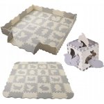 KIK Kontrastní pěnové puzzle 30 x 30 cm 36 ks šedá krémová – Zboží Dáma