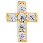 Franco Bene Pozlacený křížek piercingová náušnice 2132 – Zboží Dáma