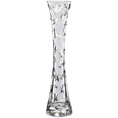Bohemia Crystal vysoká broušená váza 80A03/505mm - brus Stars – Hledejceny.cz