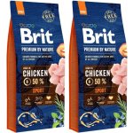 Brit Premium By Nature Sport Chicken 2 x 15 kg – Hledejceny.cz