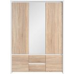 BRW KASPIAN SZF5D2S Bílá + Dub Sonoma – Zboží Dáma