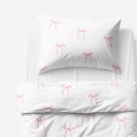 Goldea dětské bavlna povlečení růžové mašličky 140x200 70x90 – Zboží Mobilmania
