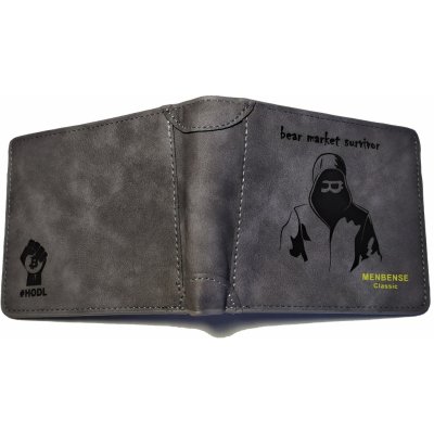 Pánská tmavě šedá peněženka Bear market survivor – Zboží Mobilmania