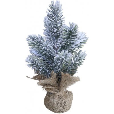 Chic Antique Zasněžený vánoční stromek jedle v jutě Fleur Fir Snow - 20cm - Chic Antique – Hledejceny.cz