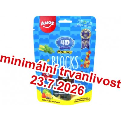 Amos 4D Želé Bonbony Bloky Kostky 72 g – Hledejceny.cz