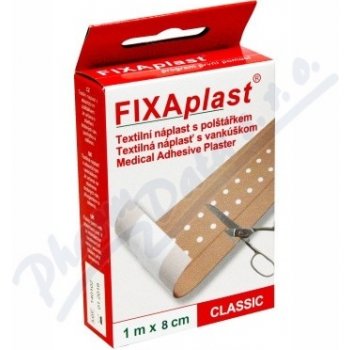 Fixaplast Classic náplast textilní s polštářkem 1 m x 8 cm