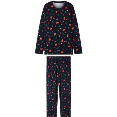 esmara Men pánské vánoční velurové pyžamo navy modrá – Zboží Dáma