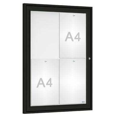 PROCITY Venkovní elegantní vitrína Tradition, 4 x A4, černá | Zboží Auto