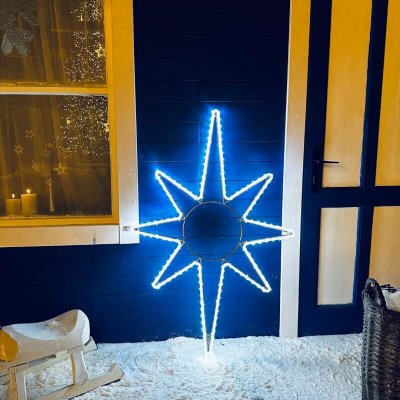 DECOLED LED světelná hvězda ledově bílá 70 cm závěsná – Hledejceny.cz