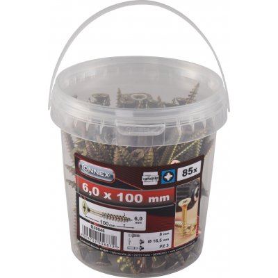 CONNEX UNI-vruty 6,0x100 mm, 85 ks – Sleviste.cz