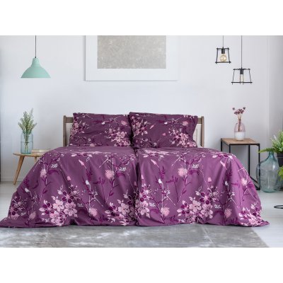 B.E.S. Petrovice bavlna krep povlečení české výroby Fiori viola 200x220 2x  70x90 od 1 100 Kč - Heureka.cz