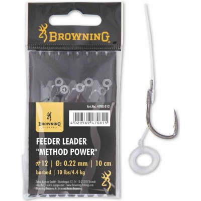 Browning Hotové návazce Feeder Leader Method Power Pellet Band vel.16 10 cm 6 ks – Zbozi.Blesk.cz