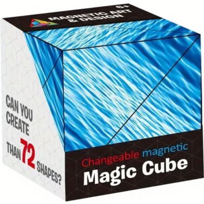 JOJOY Rubikova kostka Magnetická rubikova kostka Magická kostka pro děti CUBIXIE Modrá