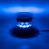 Exteriérové osvětlení PROFI LED maják 12-24V 24x3W modrý čirý 133x110mm, ECE R65