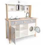 Eco Toys Dřevěná kuchyňka MAXI s příslušenstvím 79,5 x 30 x 97 cm bílá – Zboží Dáma