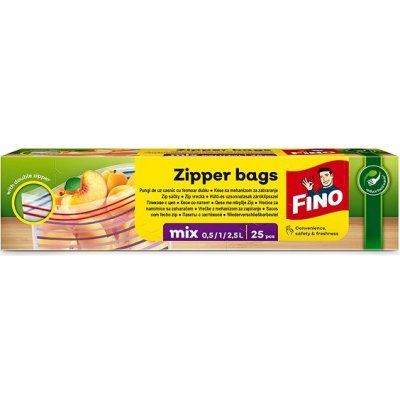 Fino Zip uzavíratelné sáčky mix 0,5/1/2,5l 25 ks – Zboží Dáma