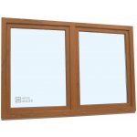 KNIPPING Plastové okno - 70 AD, 2400x1500 mm, O/OS sloupek, zlatý dub Barva, imitace: zlatý dub/zlatý dub (oboustranně) – Hledejceny.cz