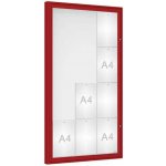 PROCITY Venkovní vitrína Classique, 12 x A4, plexi, červená – Zboží Živě