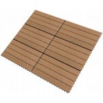 Greatstore Terasové dlaždice WPC 60 x 30 cm 1,08 m² hnědé 6 ks – HobbyKompas.cz
