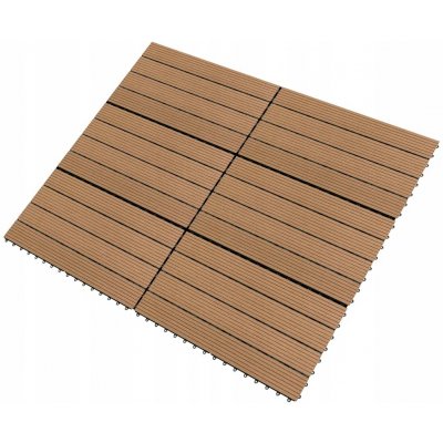 Greatstore Terasové dlaždice WPC 60 x 30 cm 1,08 m² hnědé 6 ks – HobbyKompas.cz