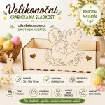 Dřevěná velikonoční krabička na sladkosti zajíček 262 × 160 × 145 mm – Hledejceny.cz