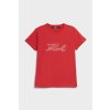 Dámská Trička KARL LAGERFELD RHINESTONE KARL LOGO T-SHIRT červená