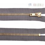 Zip džínový šedý 18 cm – Zboží Dáma
