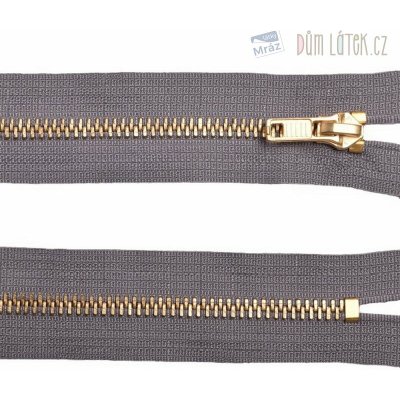 Zip džínový šedý 18 cm – Zboží Dáma