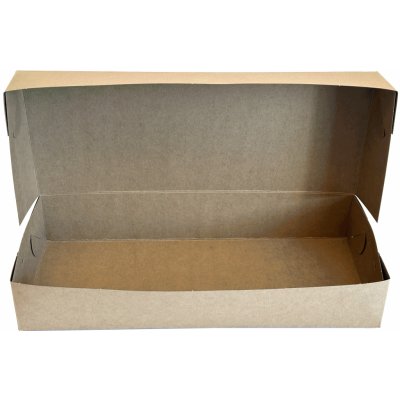 Krabice na chlebíčky KRAFT 13 x 33 x 6 cm s tukovou bariérou, FSC mix – Zboží Dáma