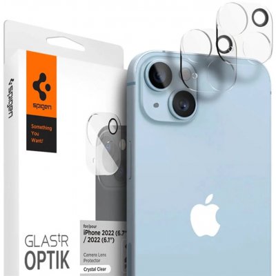 Kryt na kameru SPIGEN OPTIK.TR Camera Protector 2-pack iPhone 14/14 Plus, křišťálově čirý (AGL05229) – Zboží Živě