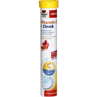 Doppel Herz Vitamin C + Zinek 15 šumivých tablet – Hledejceny.cz