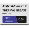 Teplovodivá pasta a pásek Qoltec Thermal Grease Grey 0,5 g 51651