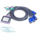 Aten CS-64A DataSwitch elektronický 4:1 (kláv.,VGA,myš,audio) PS/2 – Zboží Živě