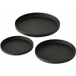 Boltze Home Tácky pod svíčky Mio, 3 kusy, černý mat – Hledejceny.cz
