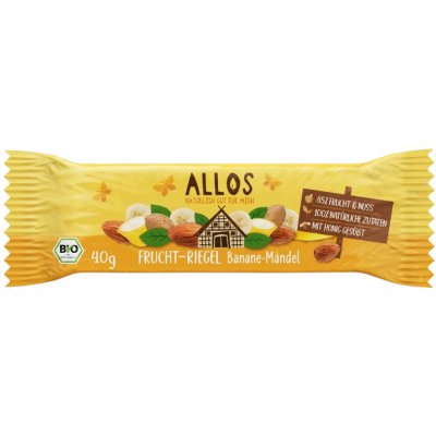 Allos Ovocná tyčinka banán mandle bio 40 g – Hledejceny.cz