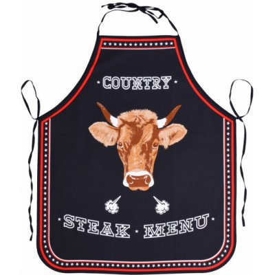 Forbyt Zástěra na grilování Steak Menu černá – Sleviste.cz