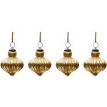 Set čtyř zlatých skleněných vánočních ozdob Kave Home Raj 8 cm – Hledejceny.cz