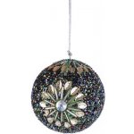 decoDoma Vánoční ozdoba s korálky lahvově zelená 8 cm assort – Hledejceny.cz