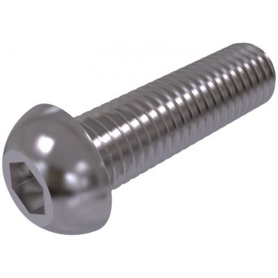 Šroub s půlkulatou hlavou imbus ISO 7380 M6 x 8 A2 / balení 500 ks – Zbozi.Blesk.cz