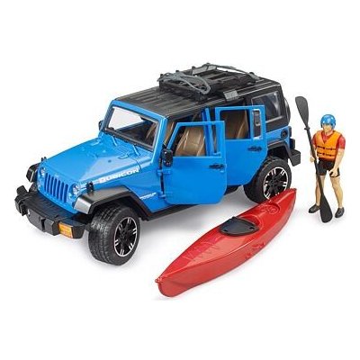 Bruder 02529 Jeep Wrangler Rubicon Unlimited s kajakem a kajakářem – Zbozi.Blesk.cz