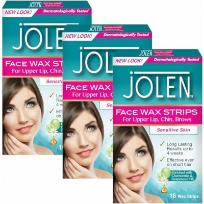 Jolen Face Wax Strips voskové depilační pásky na tvář 16 ks – Sleviste.cz