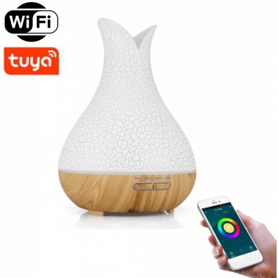 BOT Smart aroma difuzér B5 bílá / světle hnědé dřevo 400 ml – Zboží Dáma