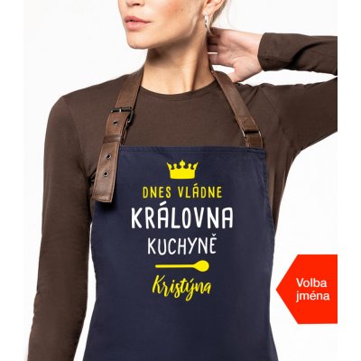 Kariban Zástěra pro ženy se jménem Exclusive Tady vaří.. Tmavě modrá Navy – Hledejceny.cz