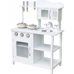 KIK KX6490 dřevěná kuchyňka s příslušenstvím XL 85 cm bílá – Zboží Dáma