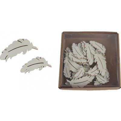 Pro Háčkování Dekorační pírka bílá, 24 ks – Zboží Dáma