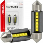 LED žárovky CANBUS 39mm 2525 6SMD White 12/24V AMIO-05008 – Hledejceny.cz
