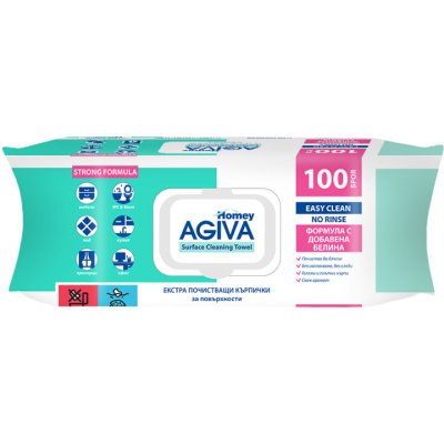 Agiva Homey Čisticí vlhčené ubrousky pro domácnost a kancelář 100 ks – Sleviste.cz